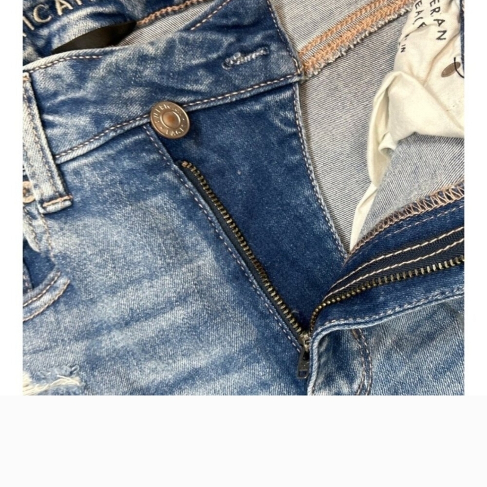AE Ne(x)t Level Stretch High Waisted Destroyed Flare Jeans Size 25P NWT